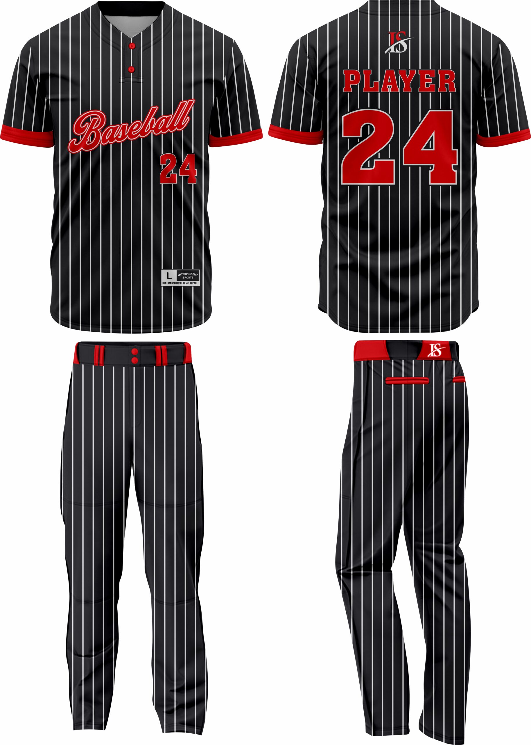 Black BaseBall Uniform