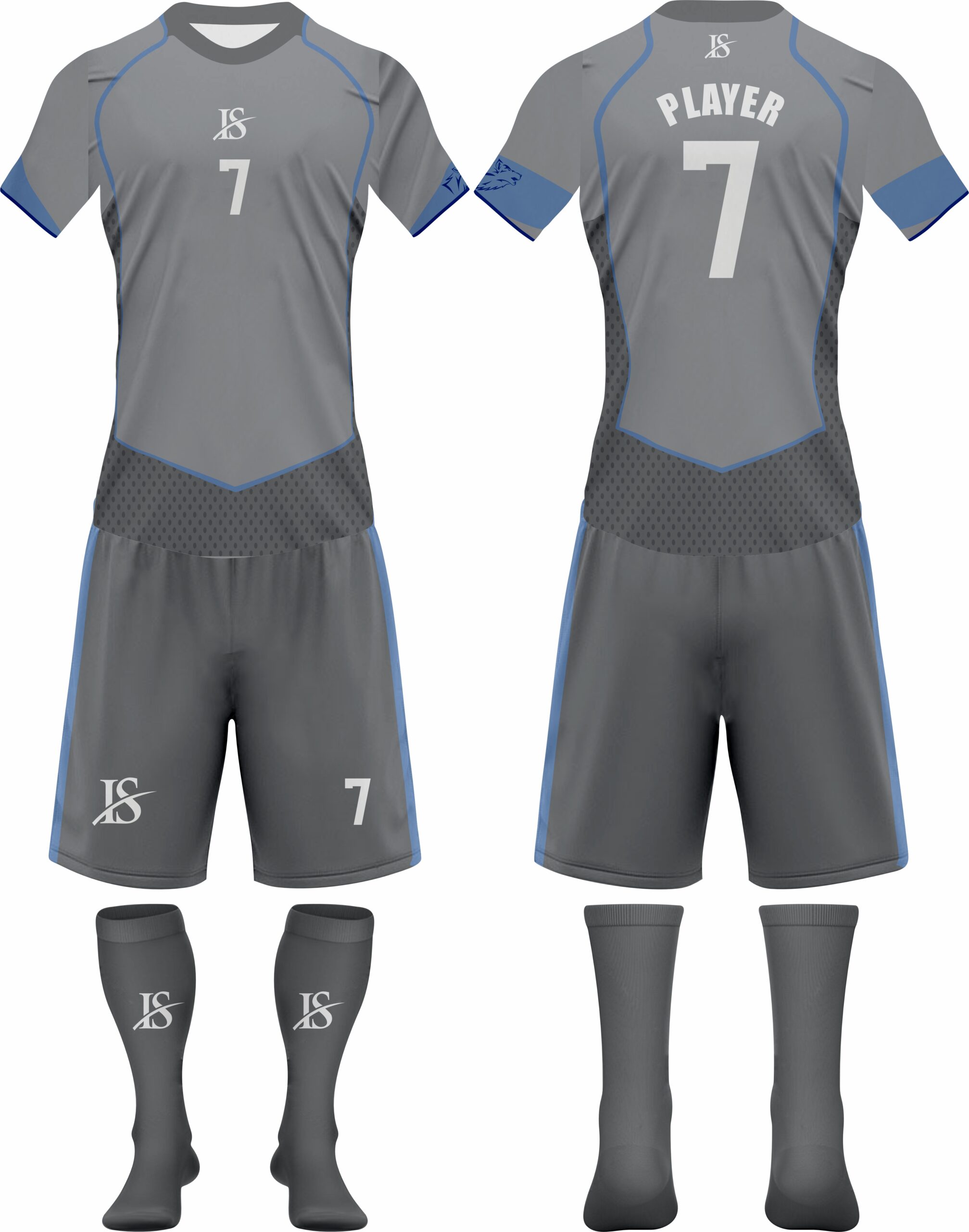 Gray Soccer Uniform