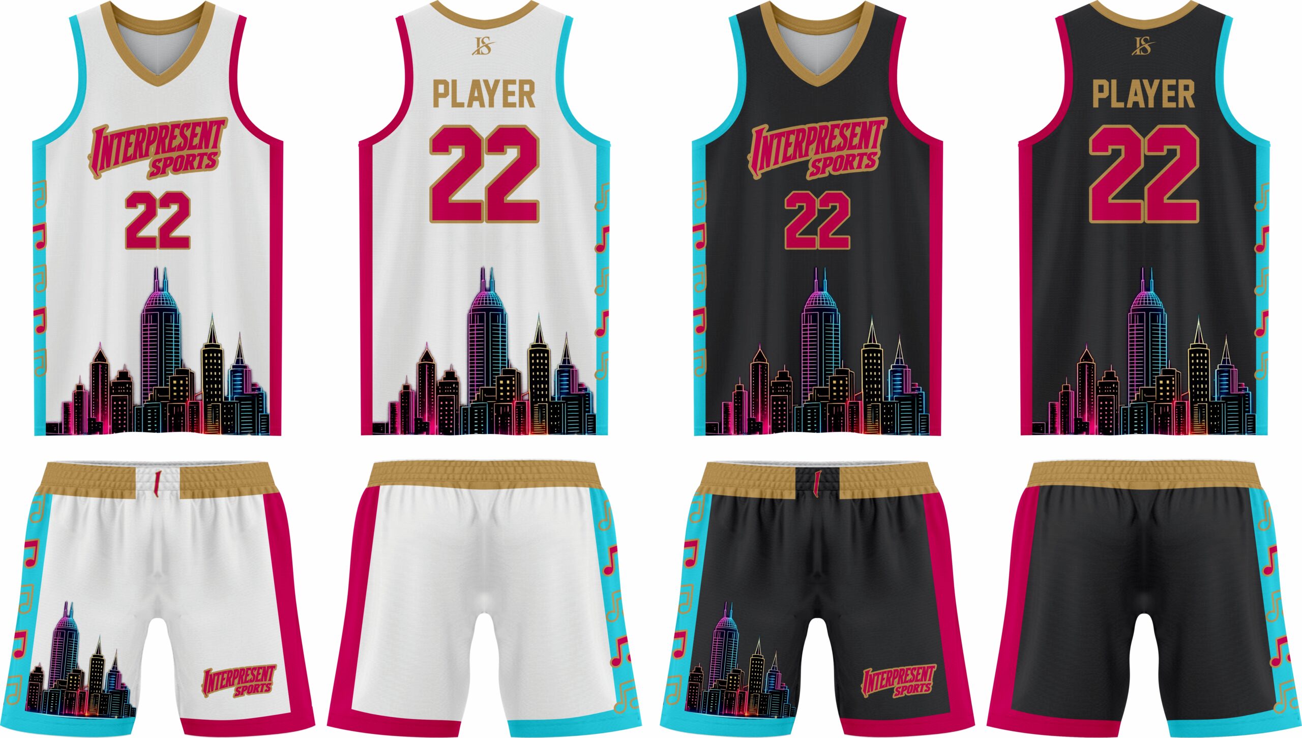 Black Reverseable BasketBall Uniform