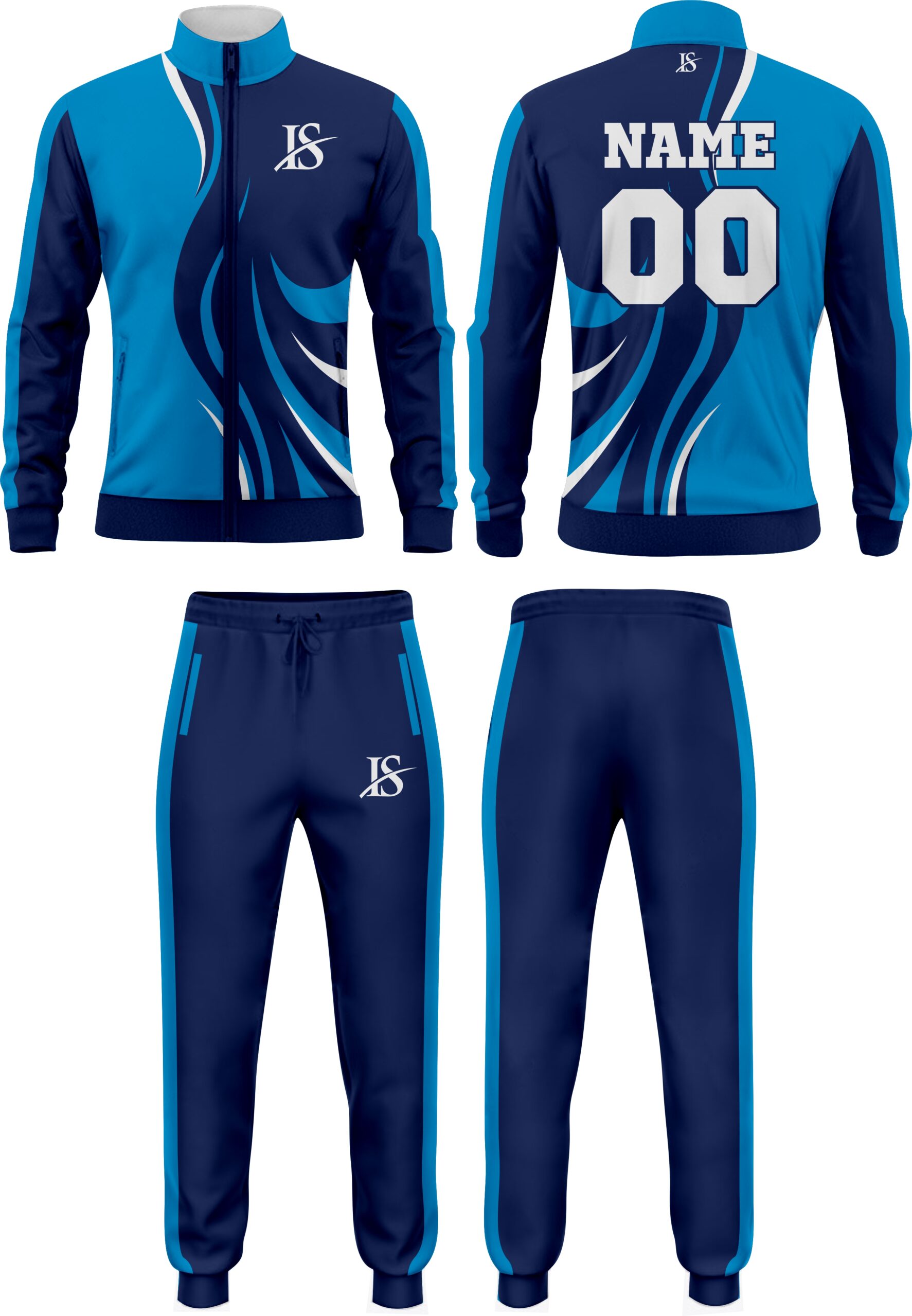 Blue Combination Tracksuit
