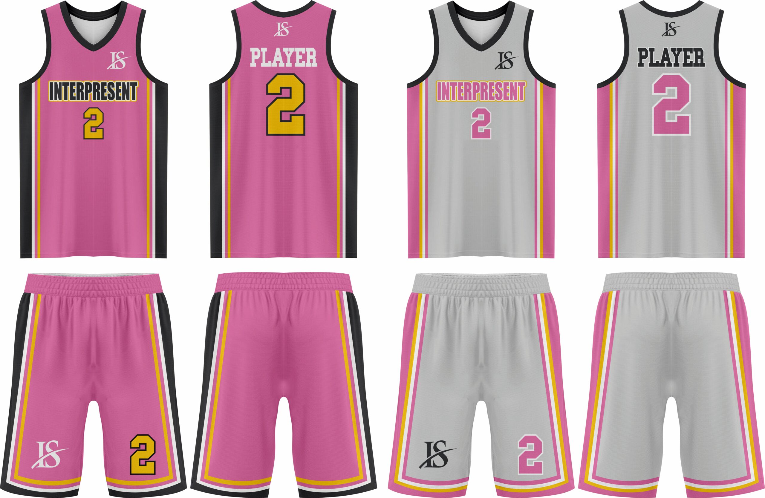 Pink Reverseable BasketBall Uniform