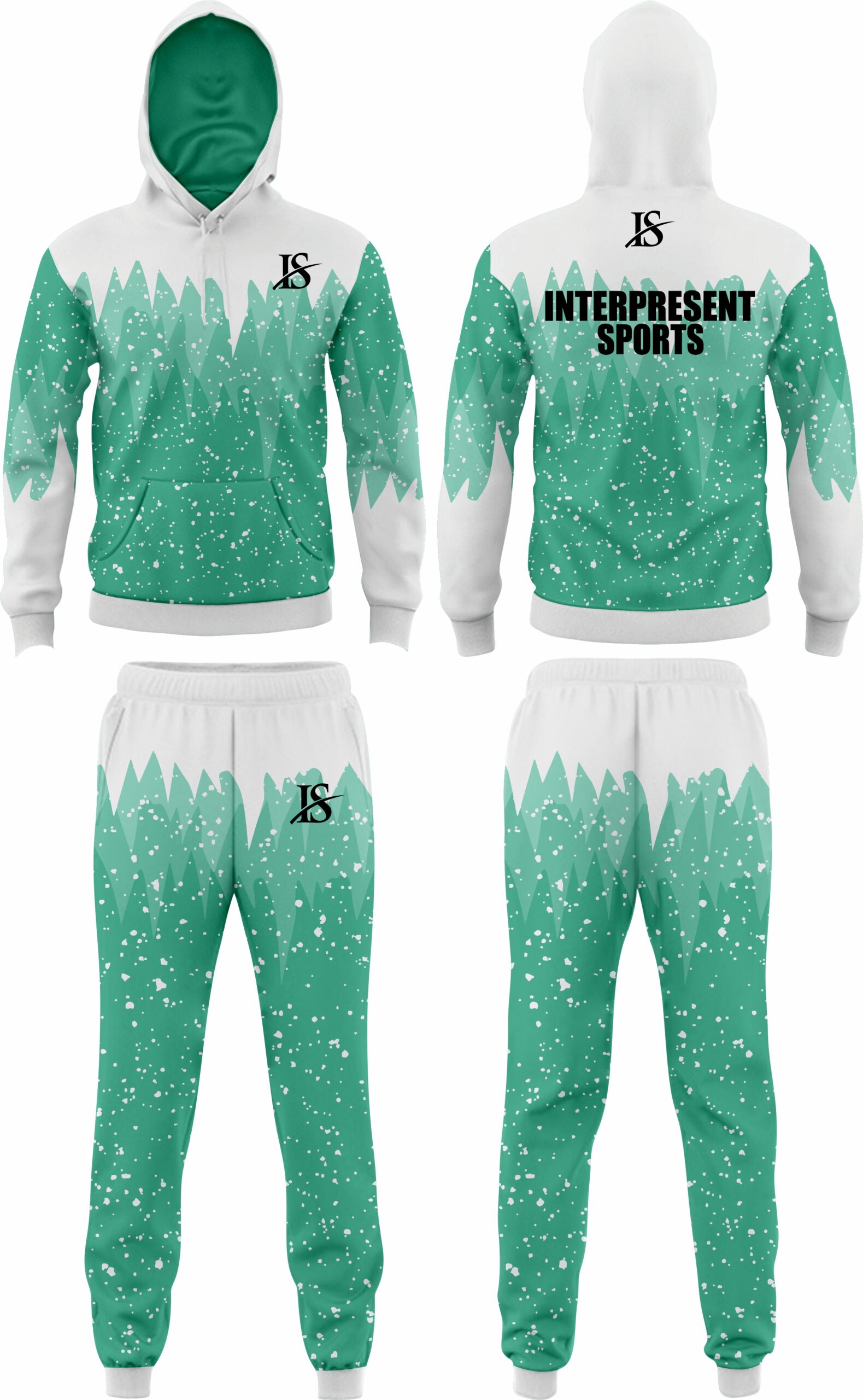 White & C-Green Tracksuit