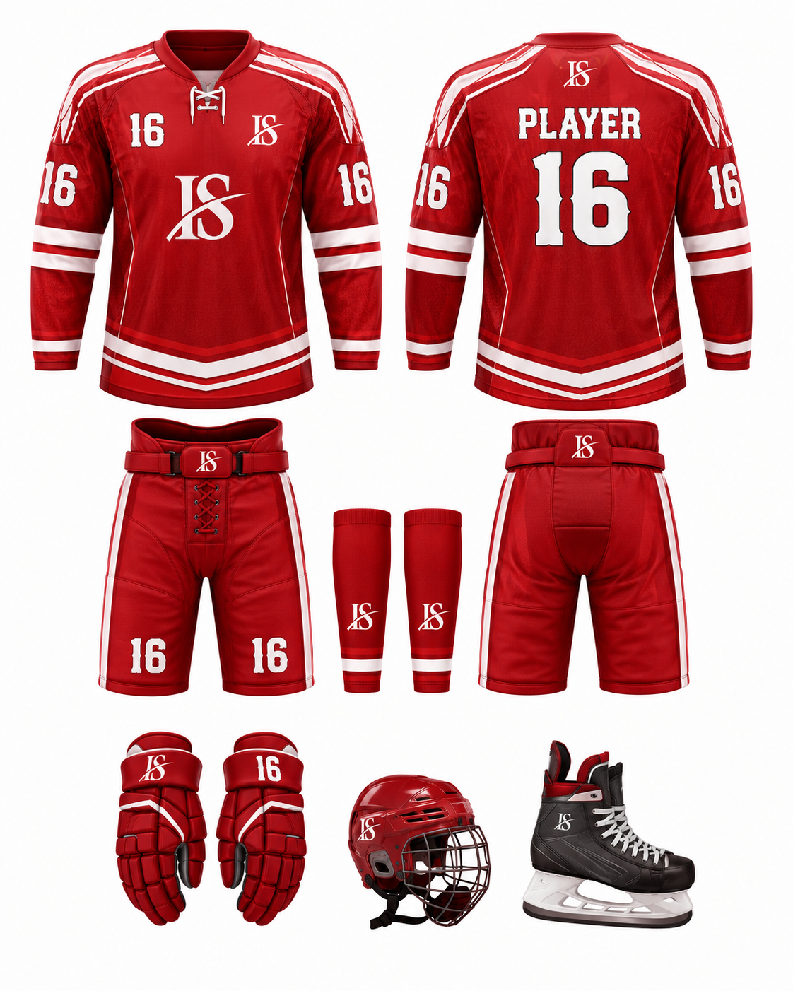 Red Ice-Hockey Uniform