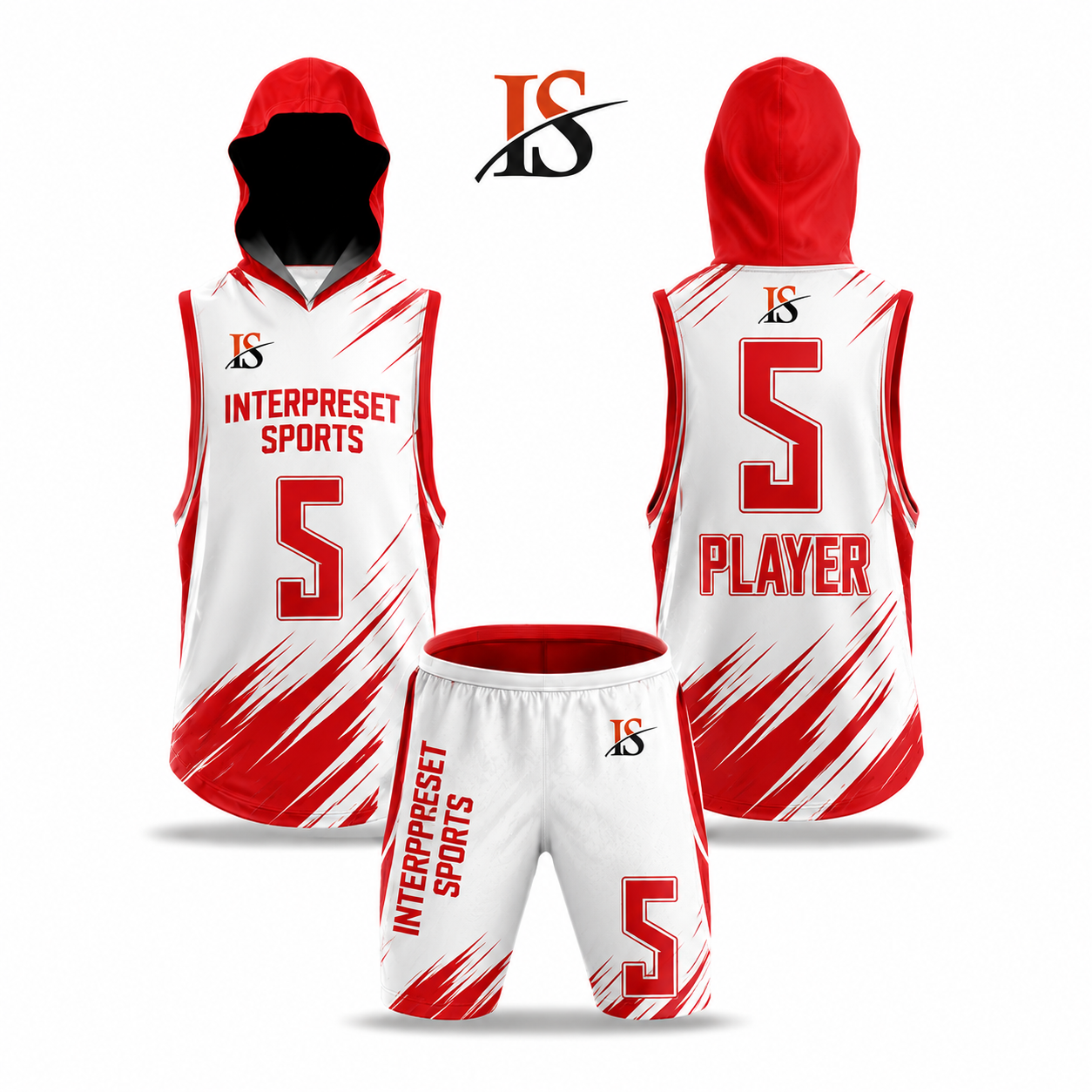 White & Red 7v7 Uniform