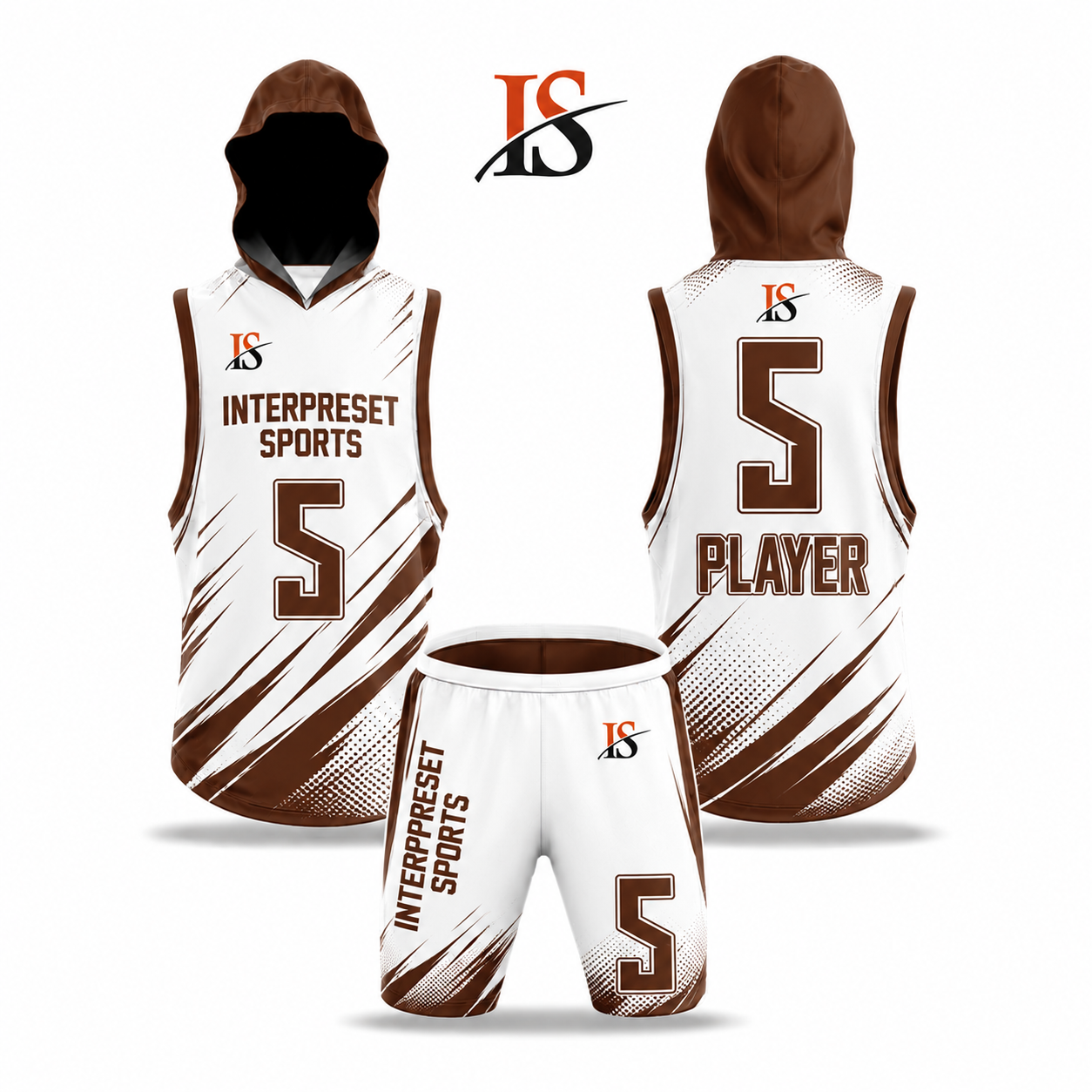 Brown & White 7v7 Uniform