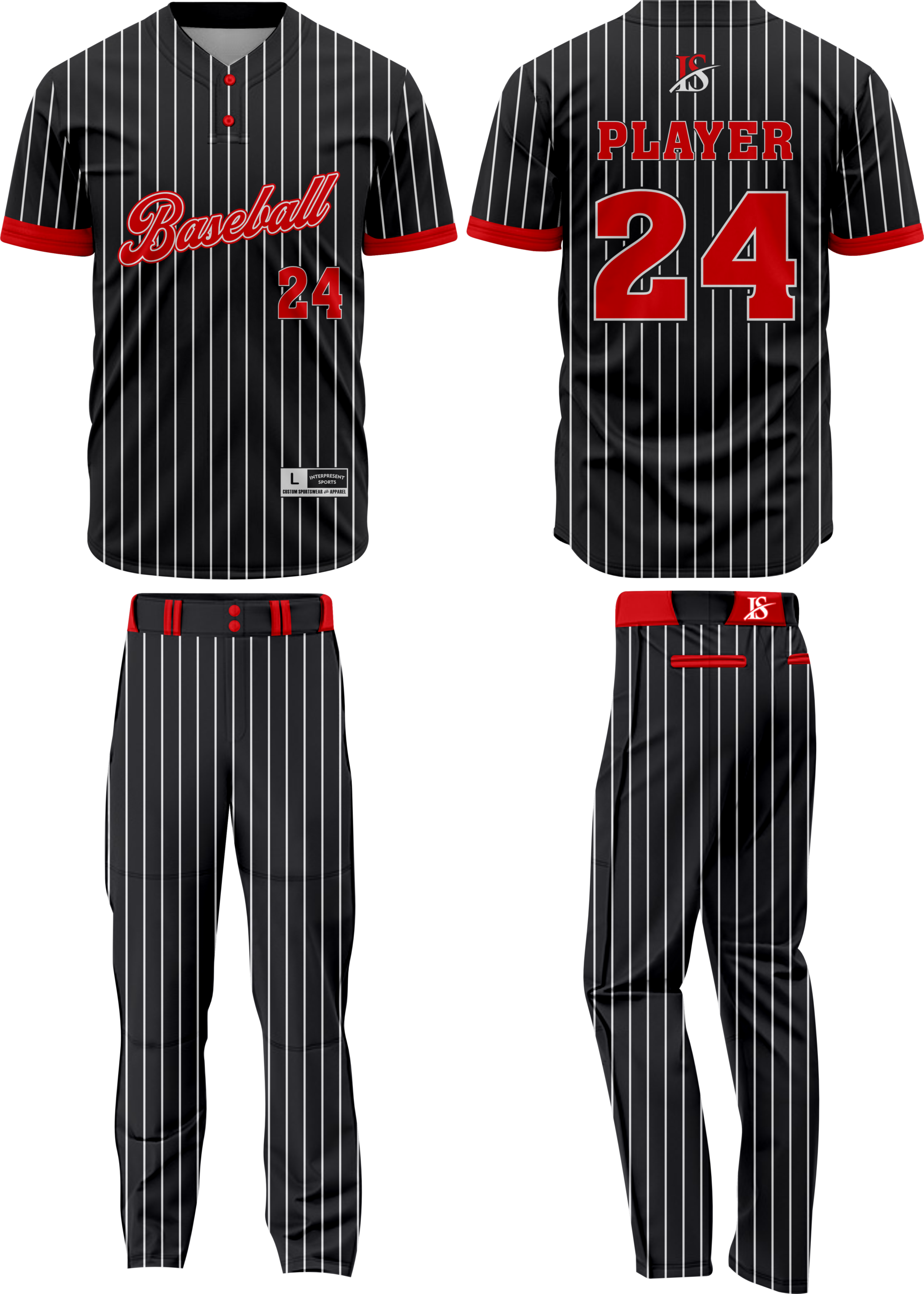 Black BaseBall Uniform
