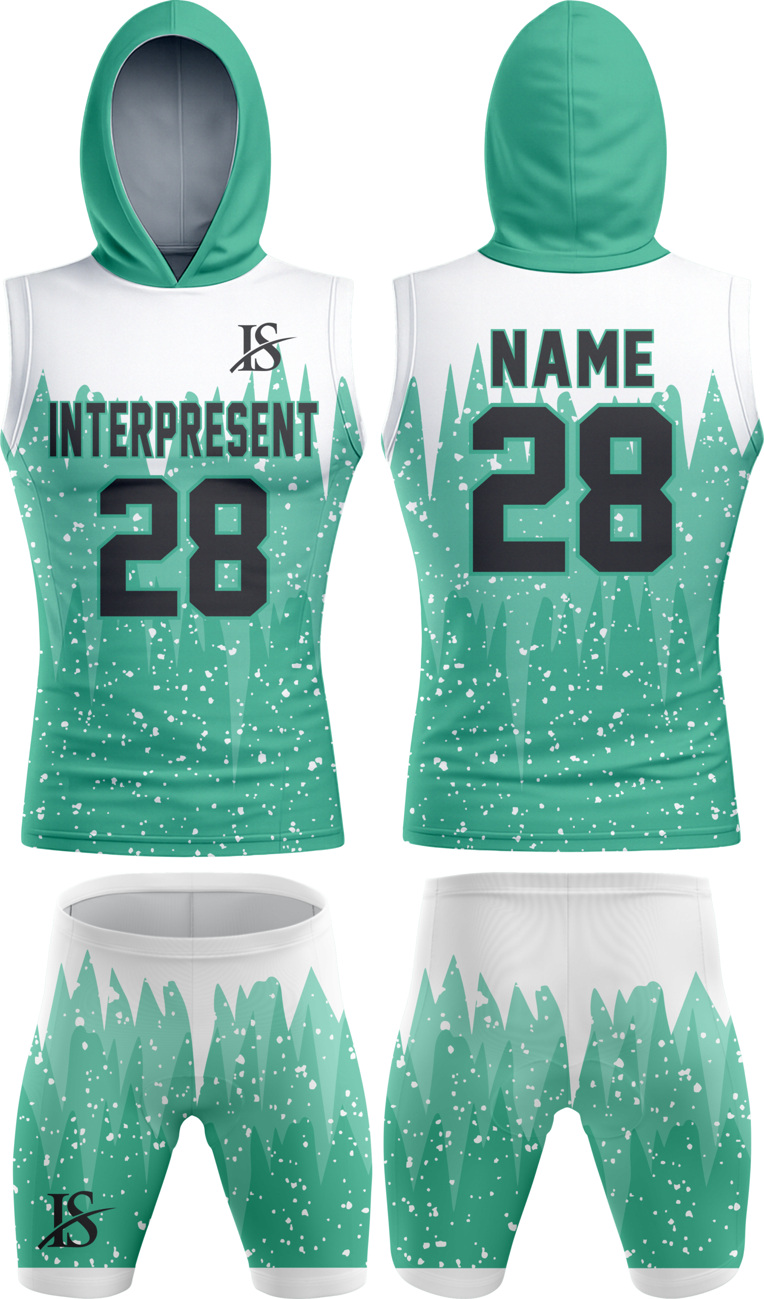 C-Green & White 7v7 Uniform
