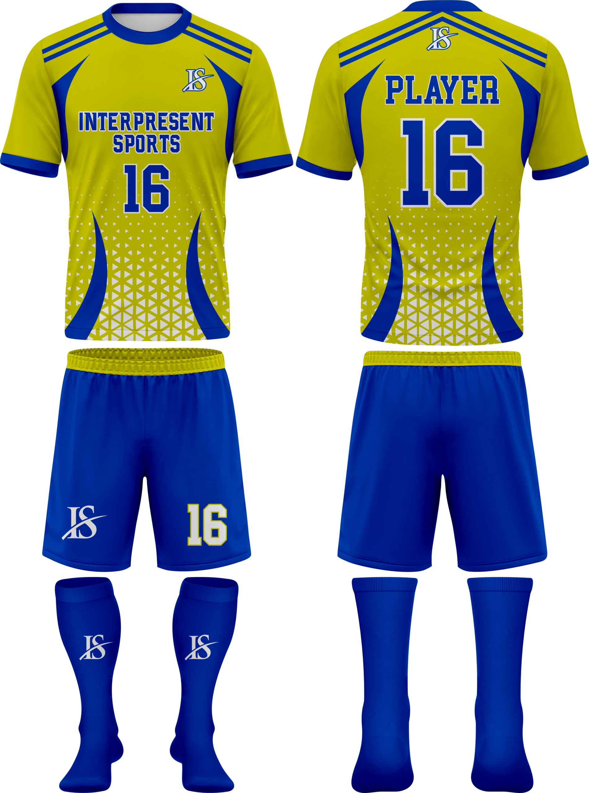 Yellow & Blue Soccer Uniform