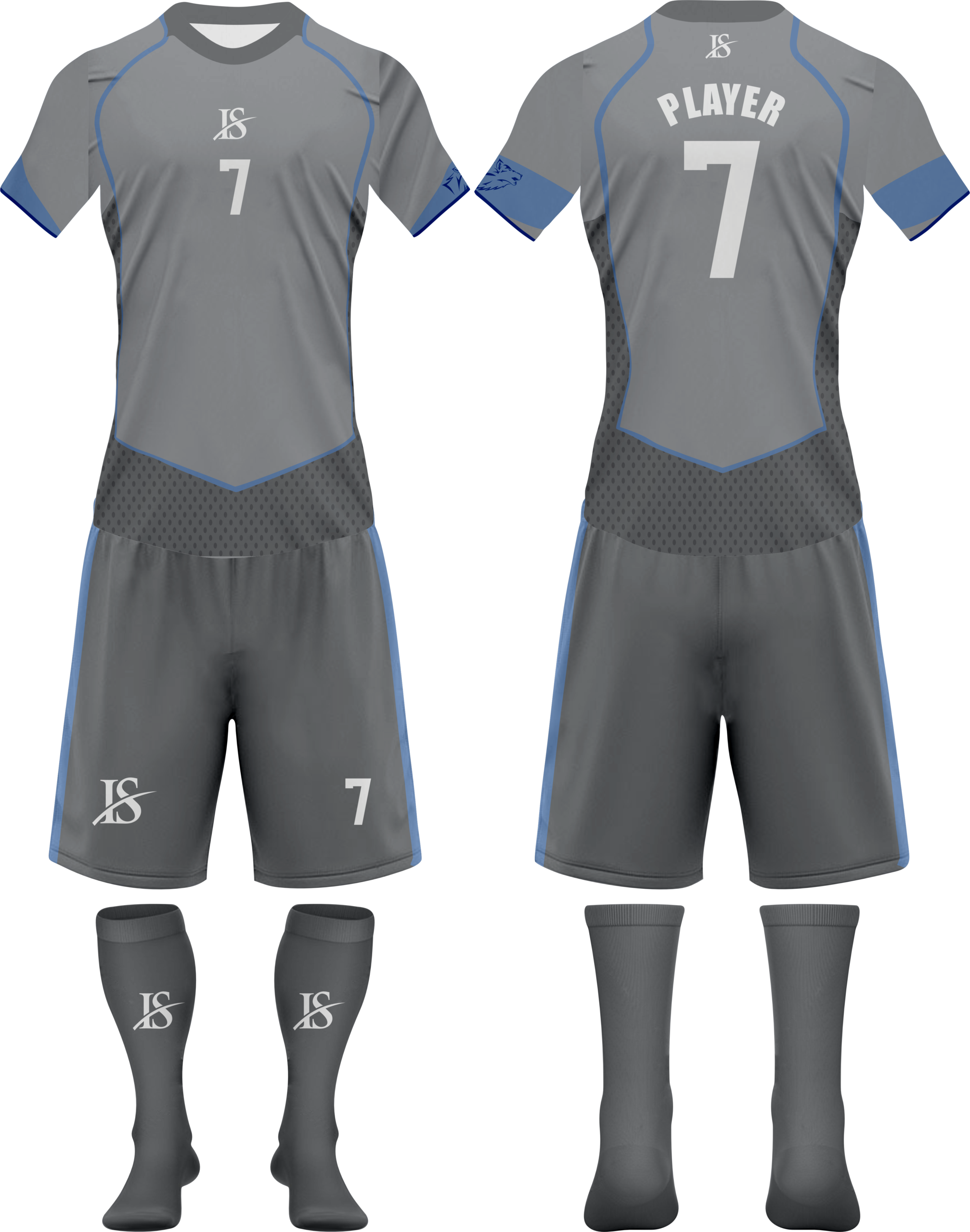 Gray Soccer Uniform