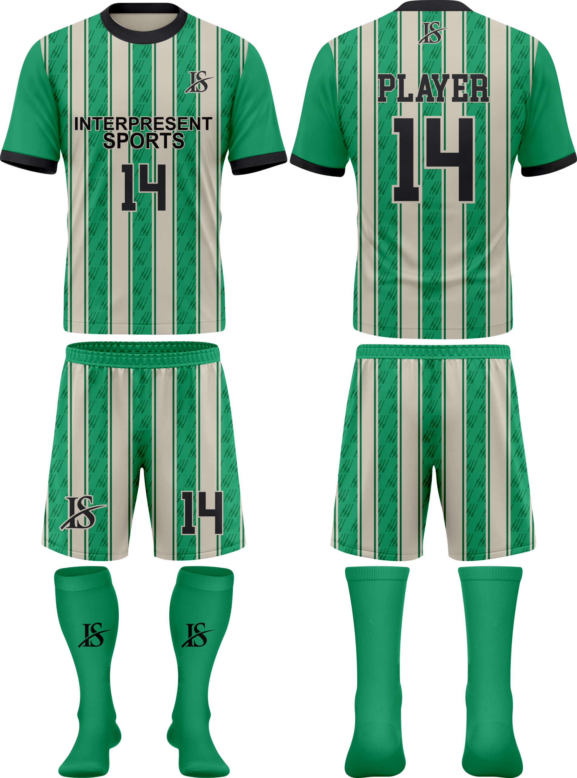 Green & White Soccer Uniform