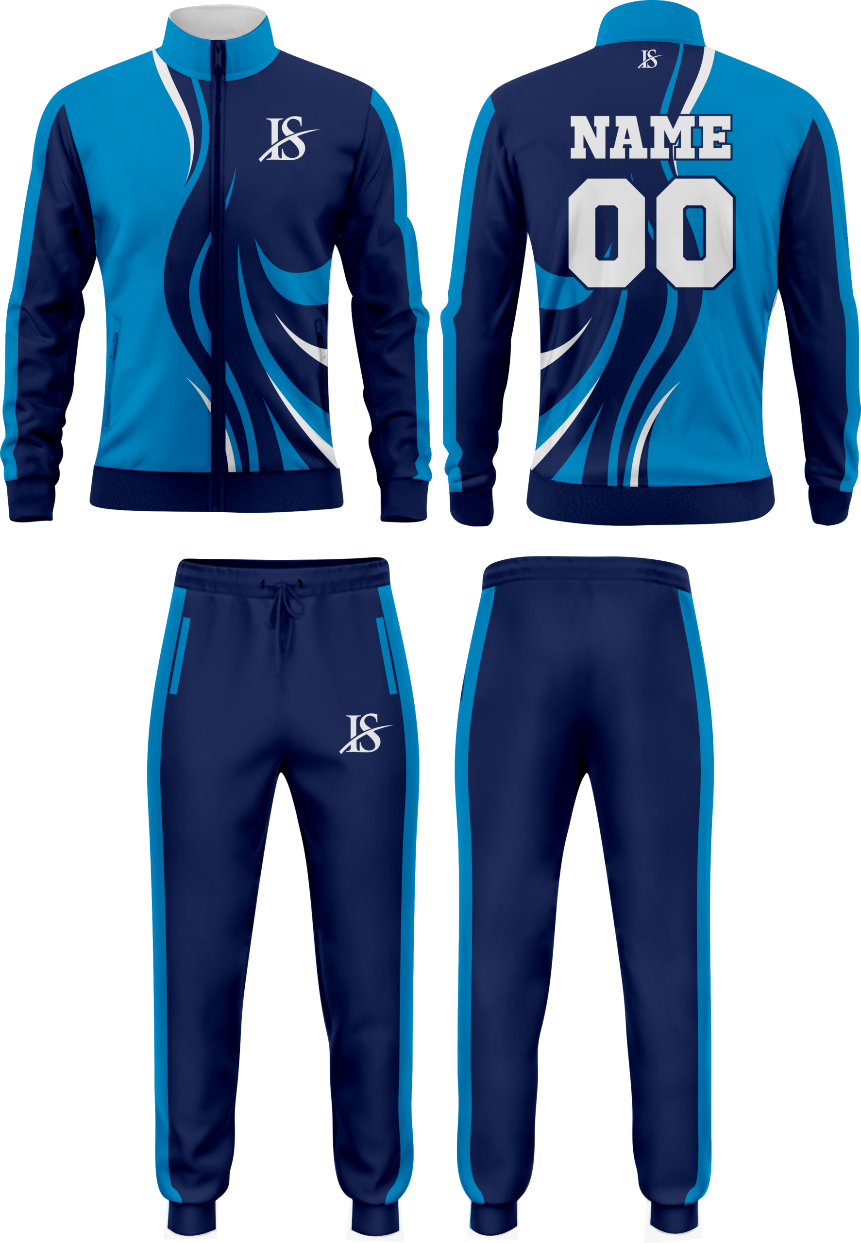 Blue Combination Tracksuit