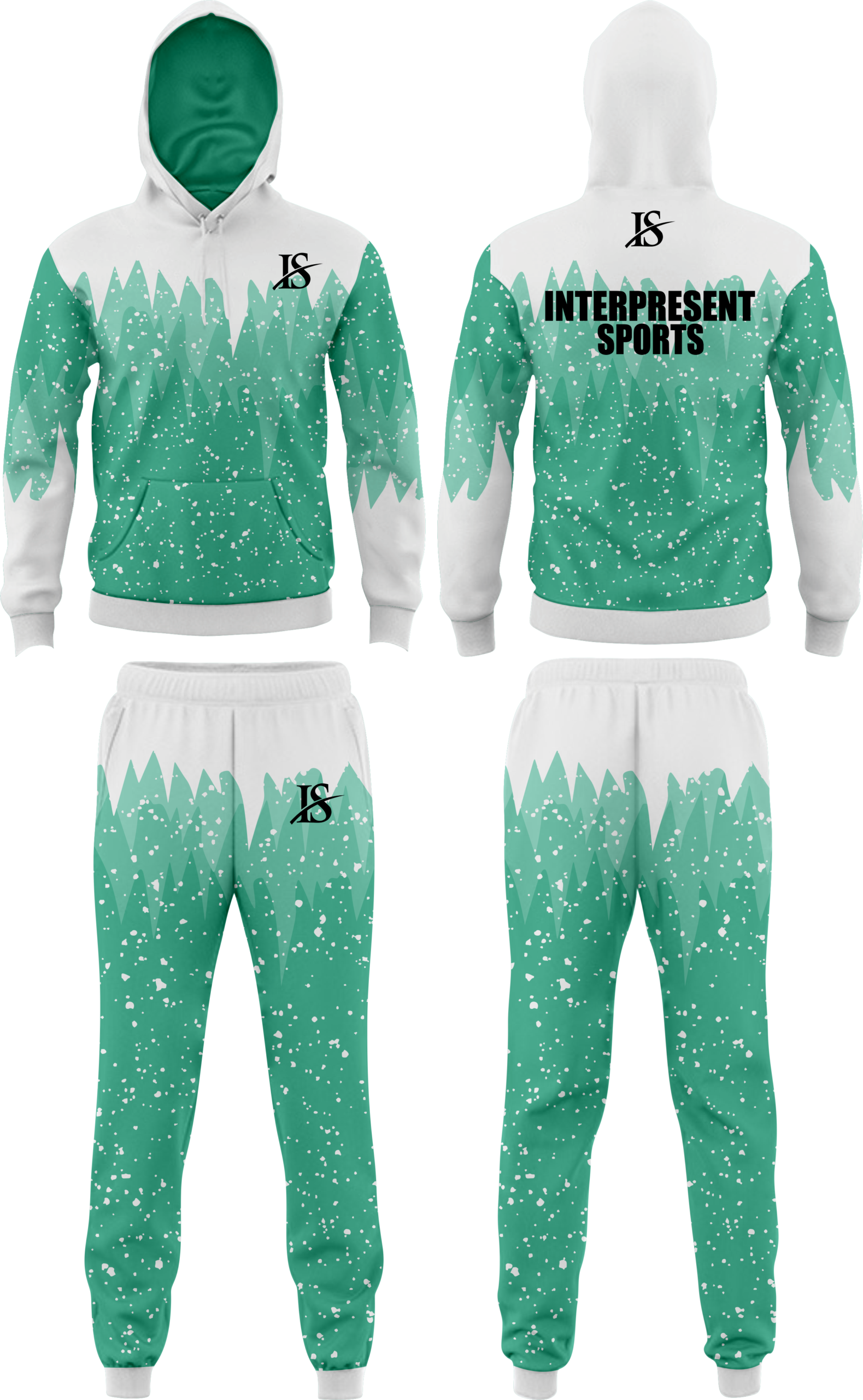 White & C-Green Tracksuit