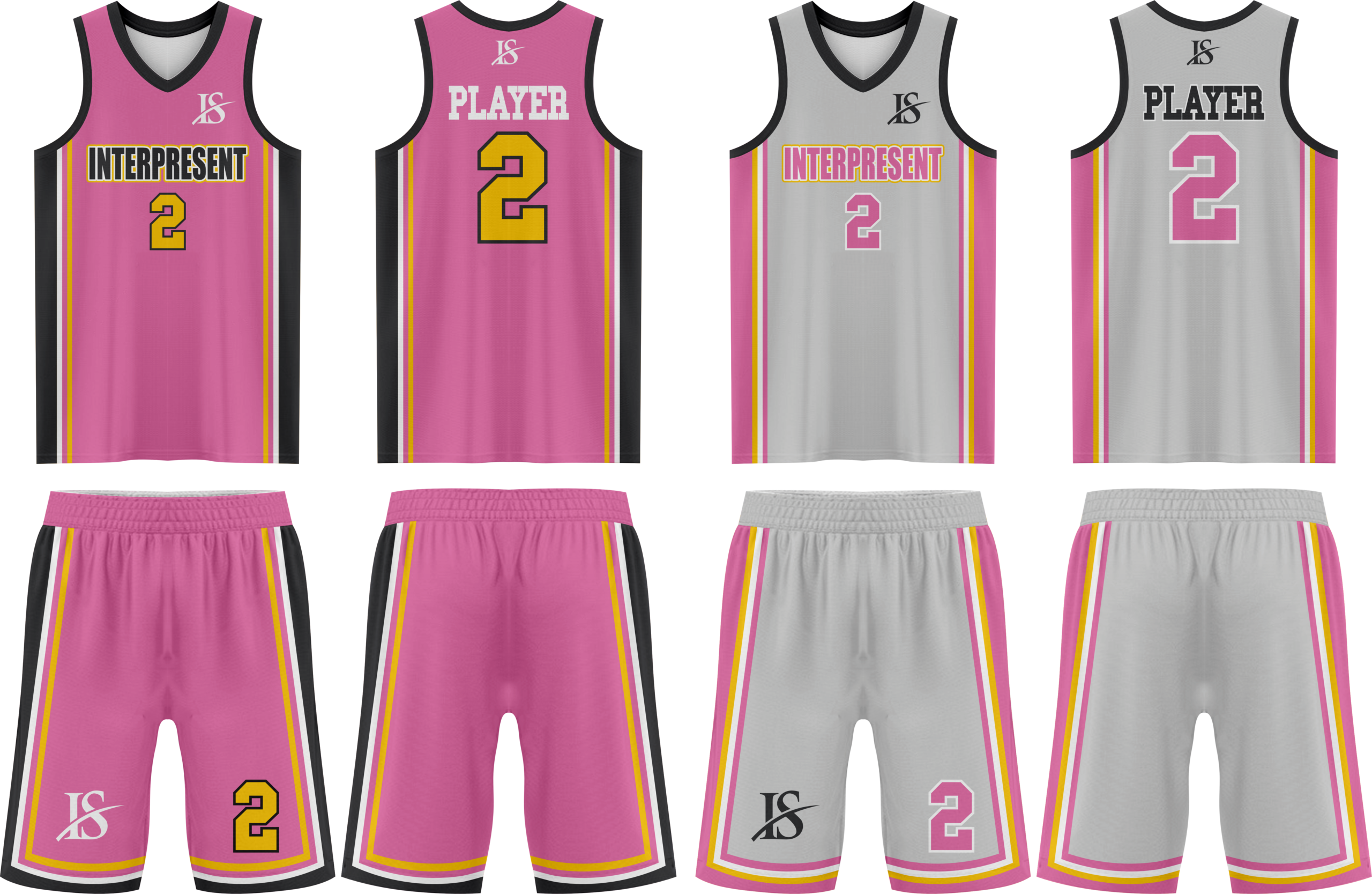 Pink Reverseable BasketBall Uniform